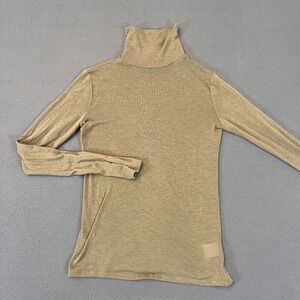 Express Womens Size XS Green Stretch Mock Neck Long Sleeve Sweater Shirt Heather